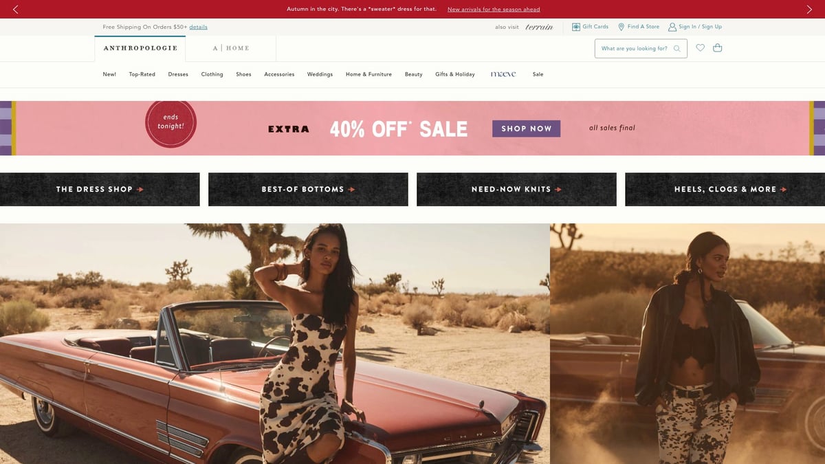 8 Must-Visit Women Dress Stores for Style in 2025 - Anthropologie