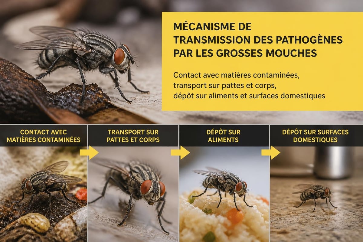 Propagation bactérienne par les mouches