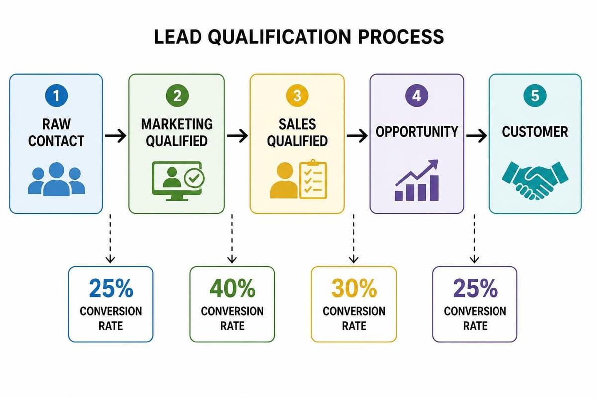 Lead qualification funnel stages