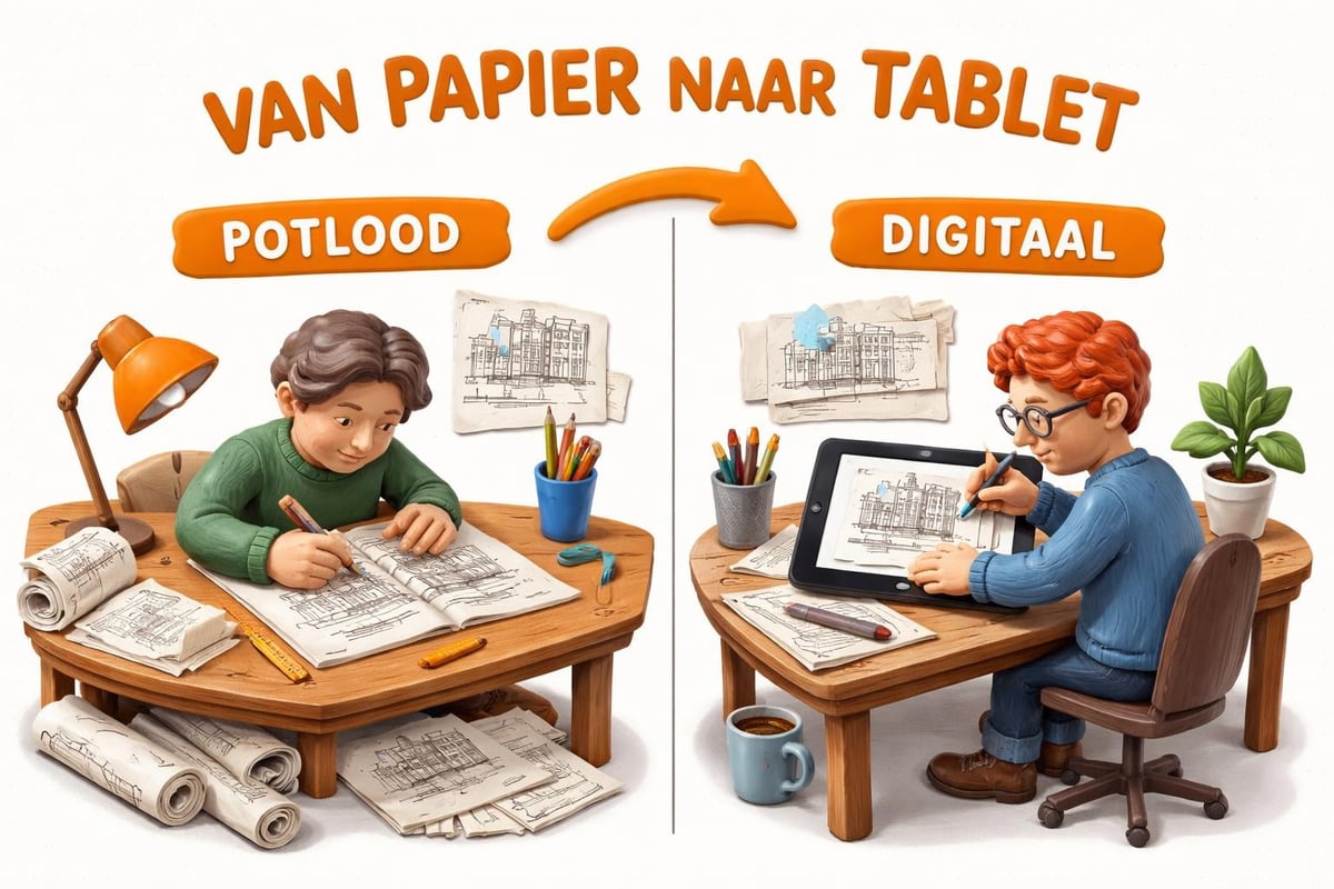 Vergelijking handmatige en digitale schetstechnieken