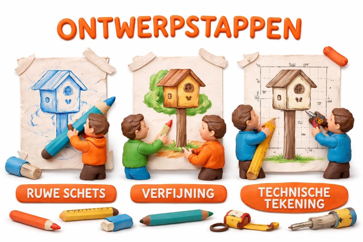 Ontwerpproces van schets tot bouwtekening