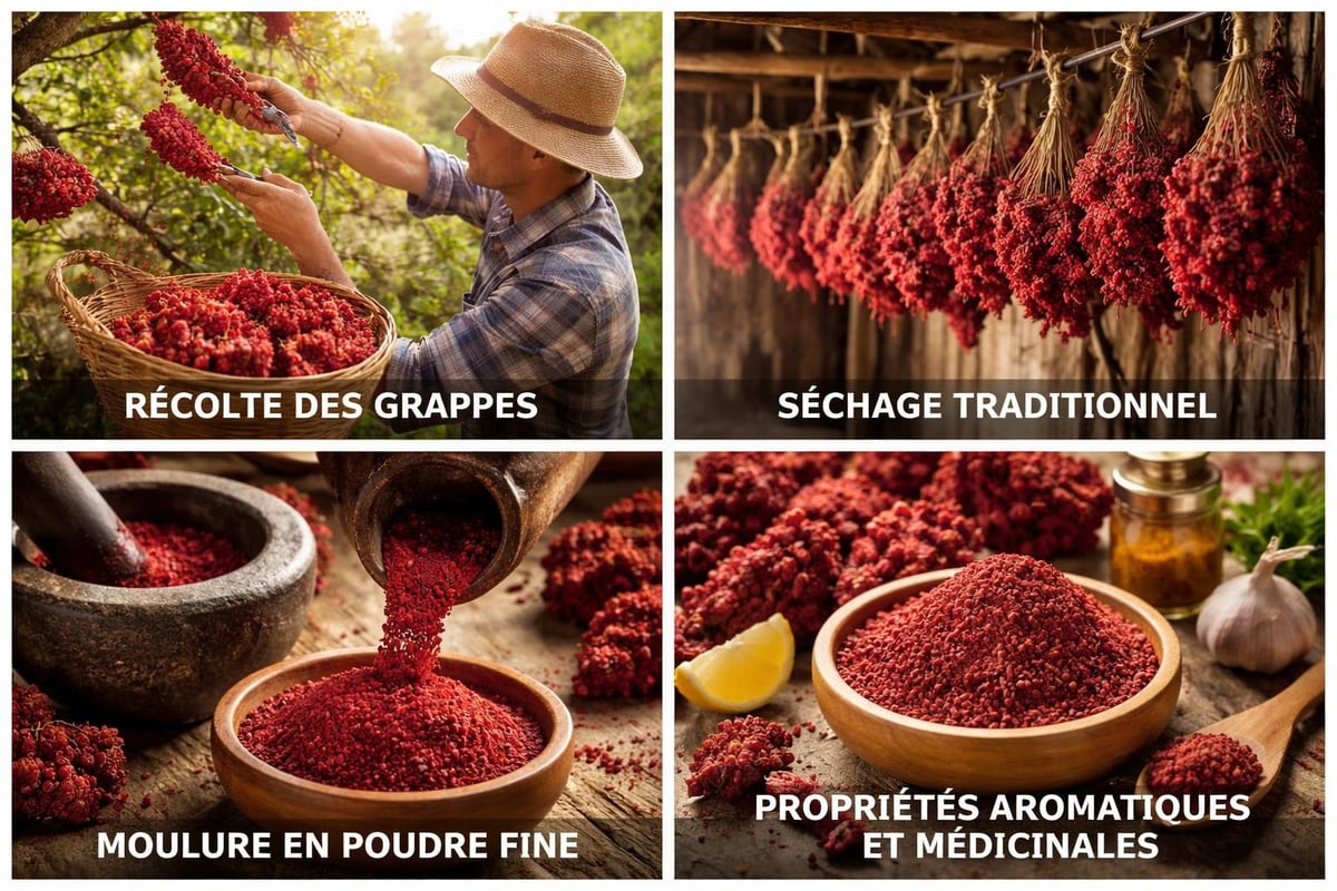 Transformation des baies de sumac