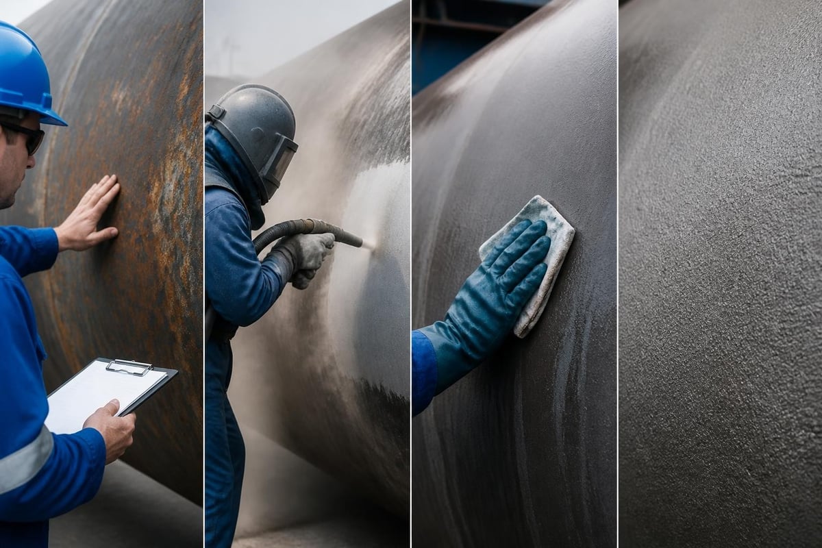 Surface preparation stages