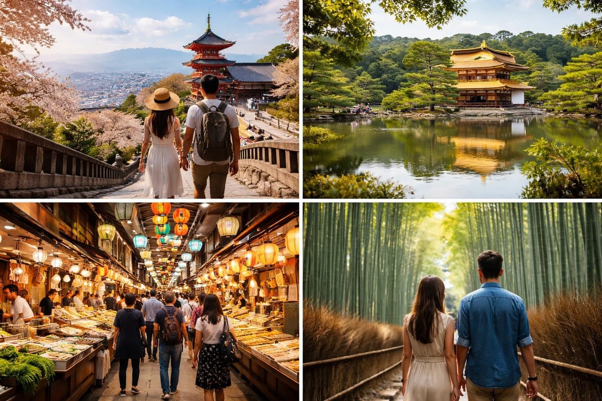Kyoto temple tour sequence