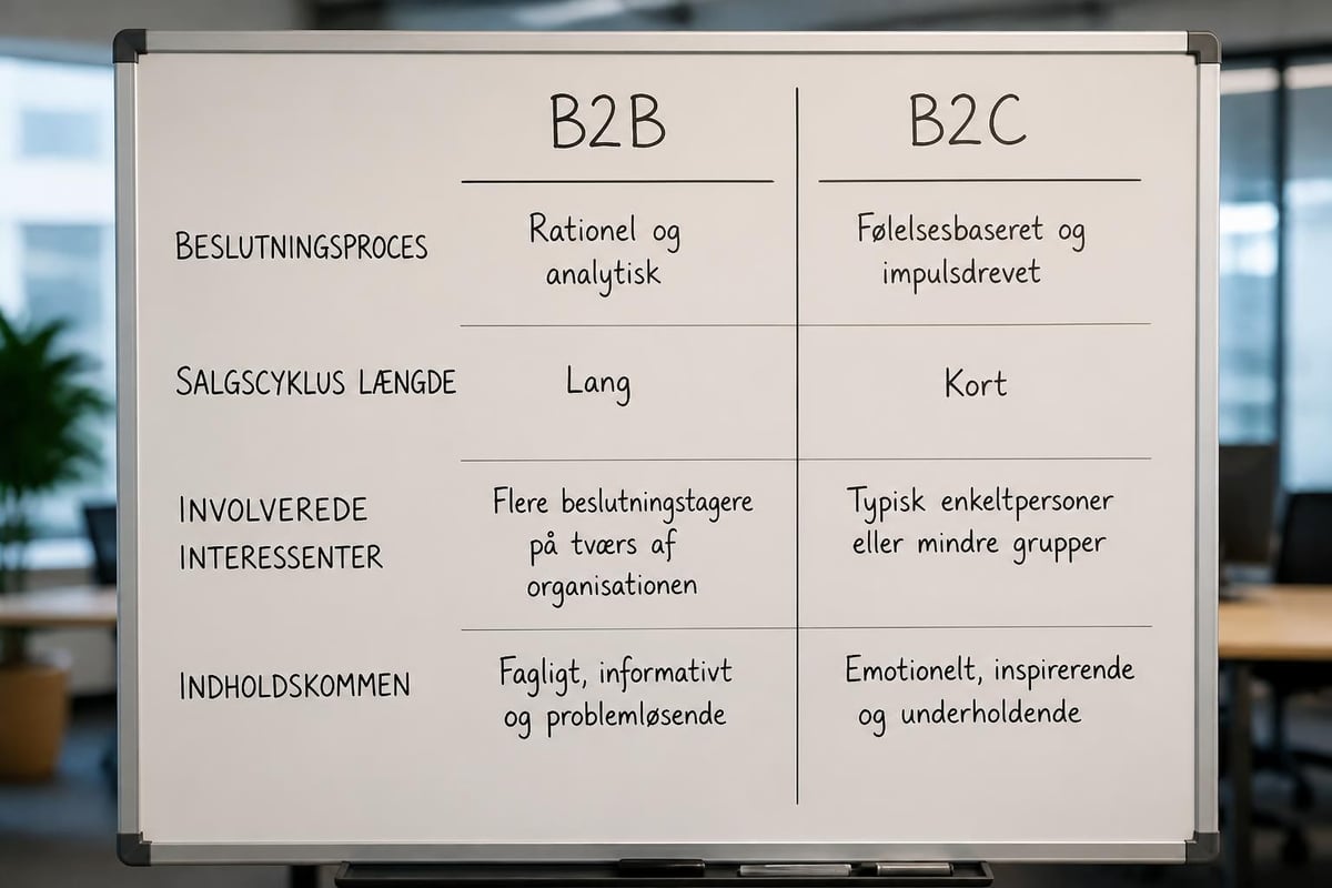 B2B vs B2C forskelle