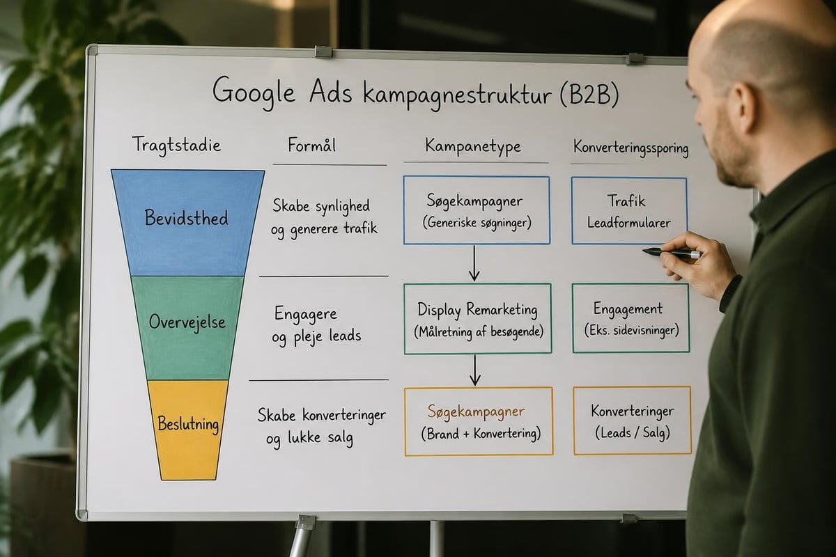 Google Ads B2B kampagne struktur