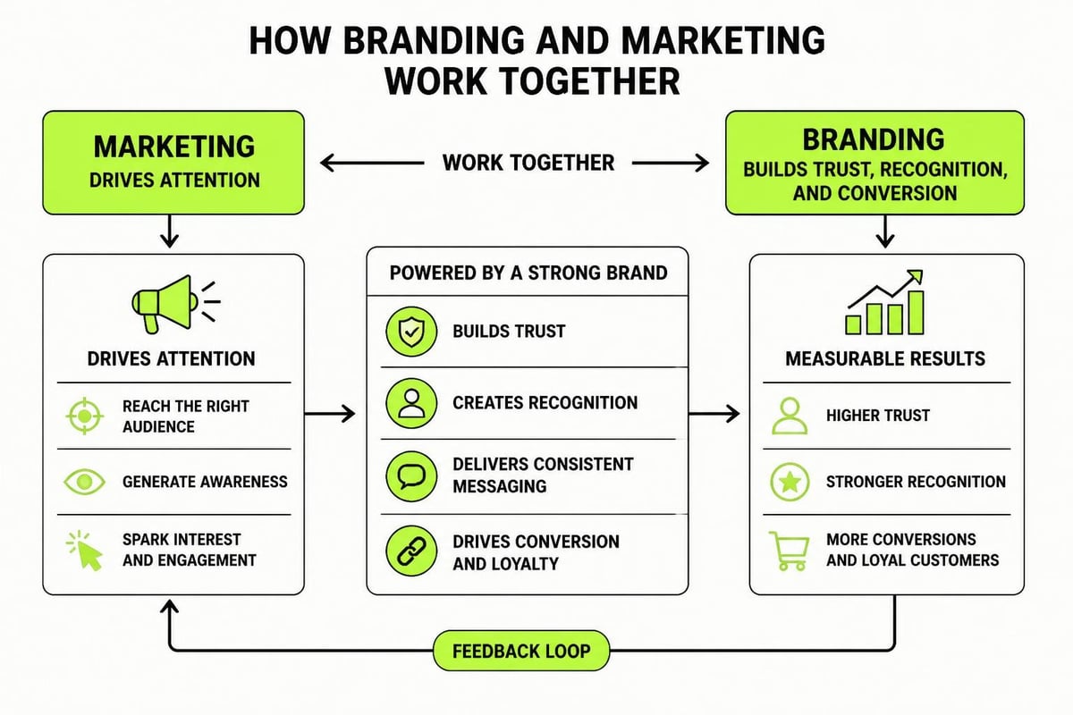 Branding vs marketing for small business