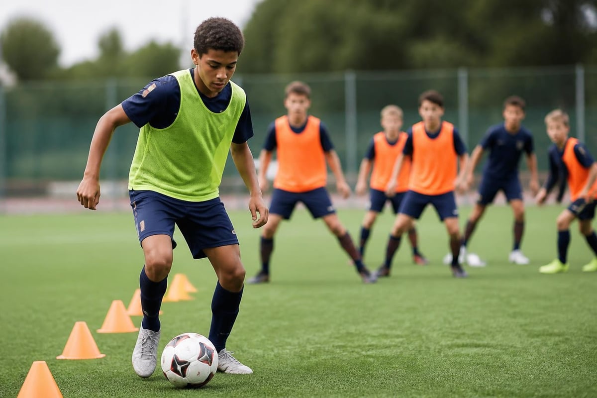 Youth soccer concentration training progression