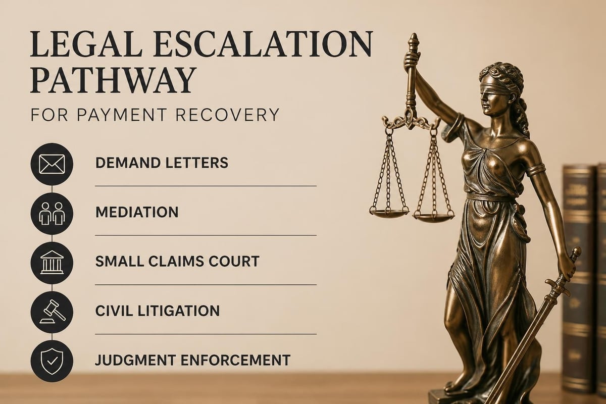Payment recovery legal escalation process