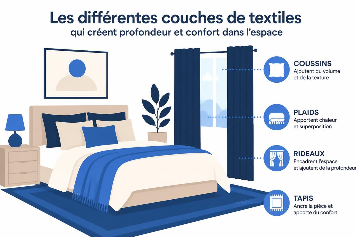 Textiles et couches de confort
