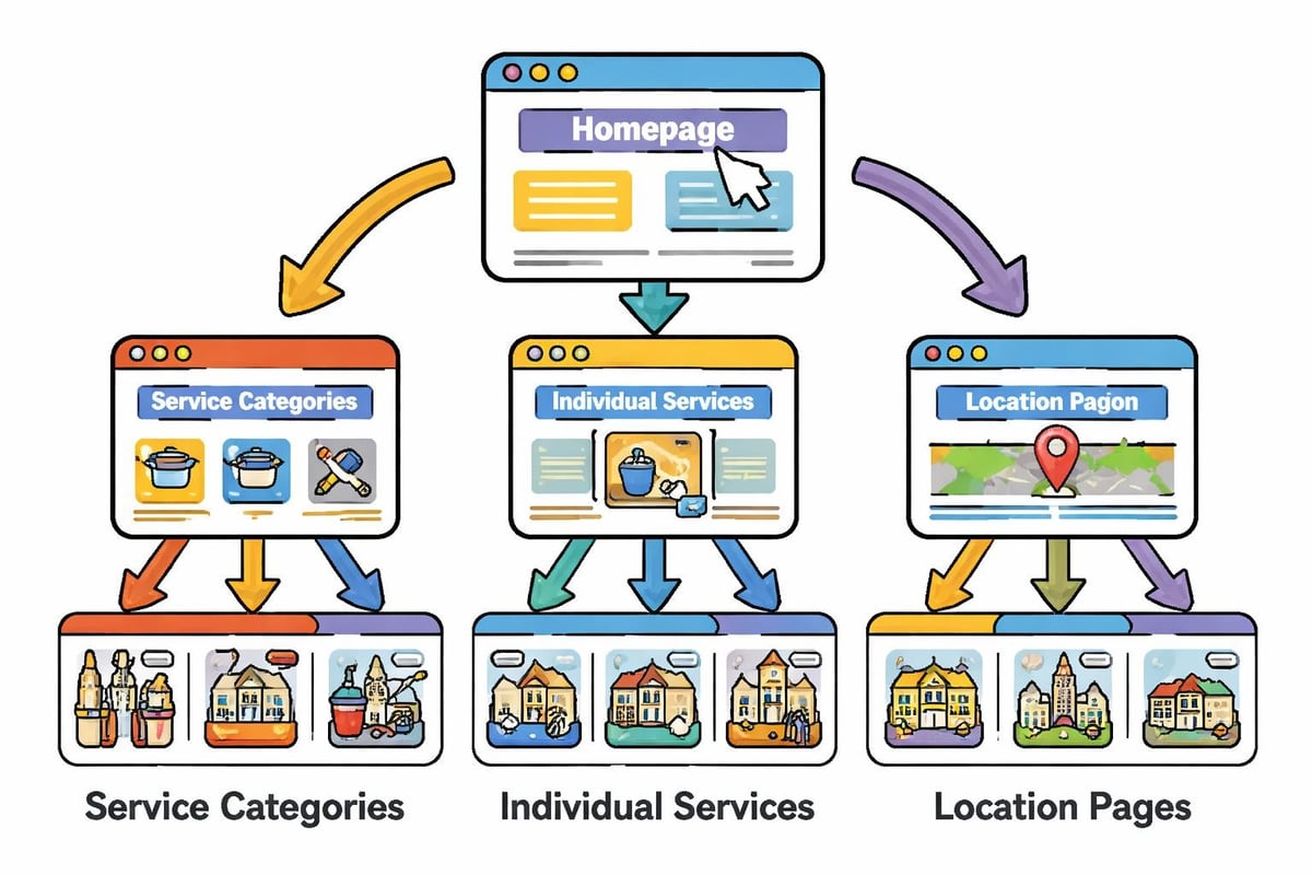 Website structure for service businesses