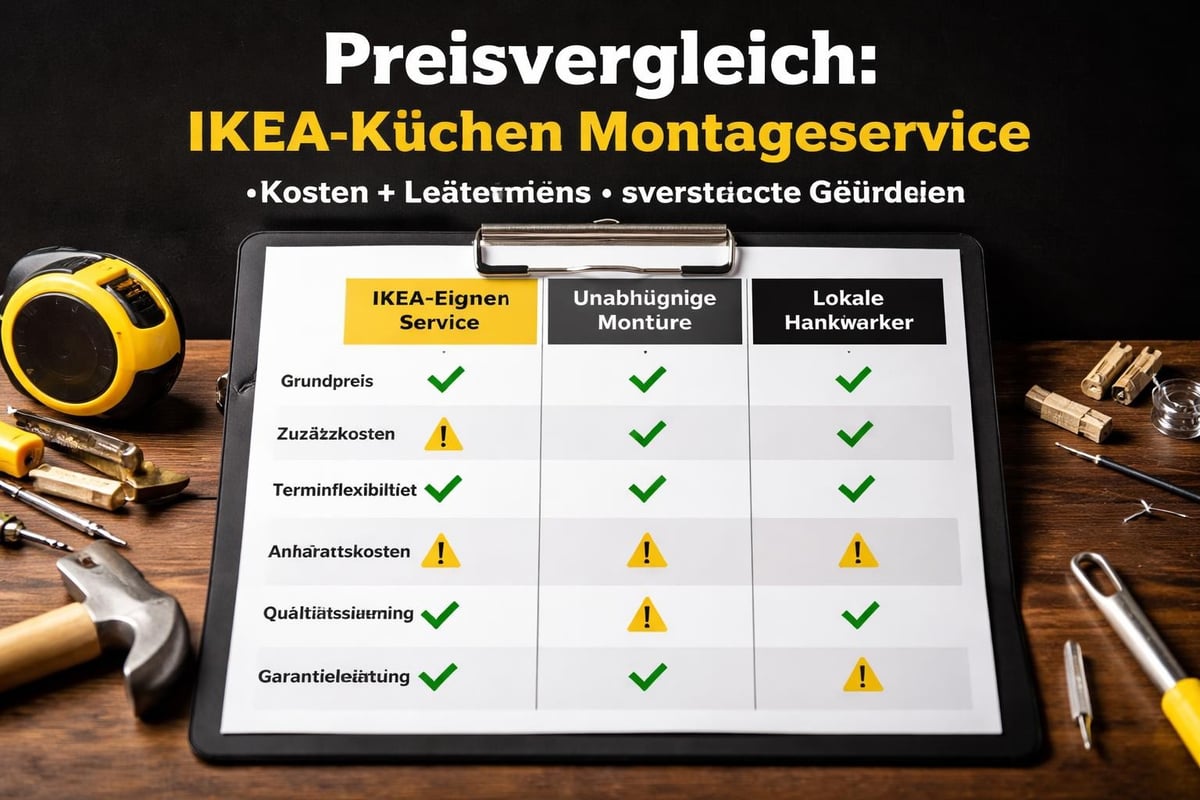 Kostenvergleich Küchenmontage