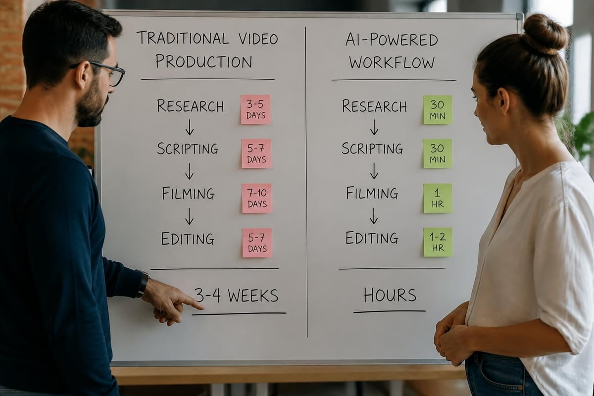 AI video production timeline