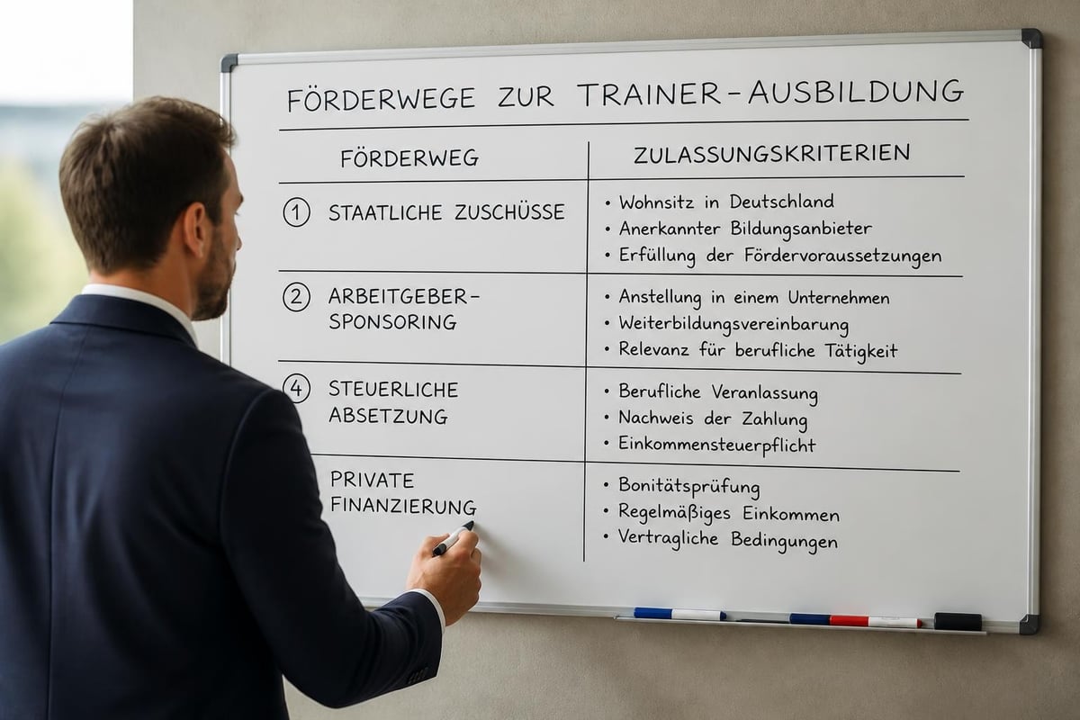 Finanzierungsoptionen Trainer-Ausbildung