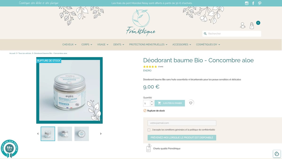 Top 8 Meilleur Deo Naturel À Découvrir En 2026 - Déodorant Baume Bio - Concombre Aloe, Clémence & Vivien