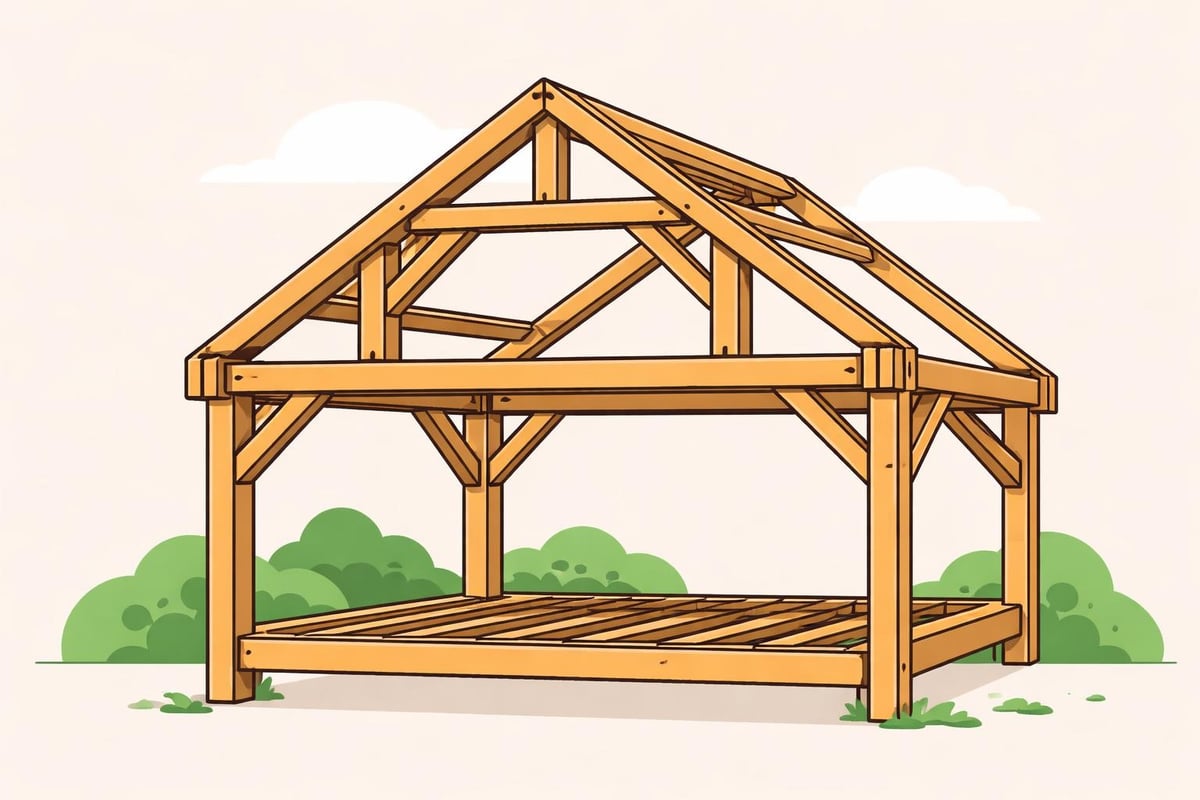 Heavy timber frame structural components