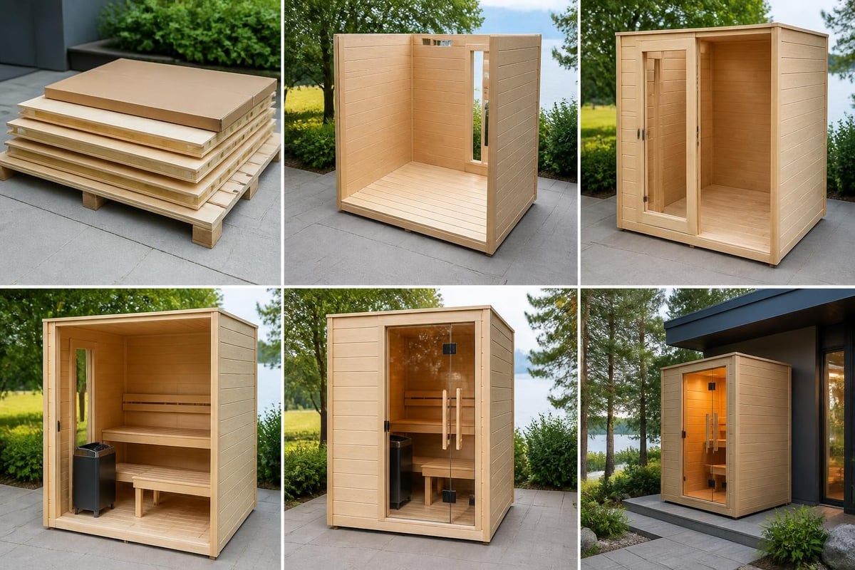 Sauna assembly process