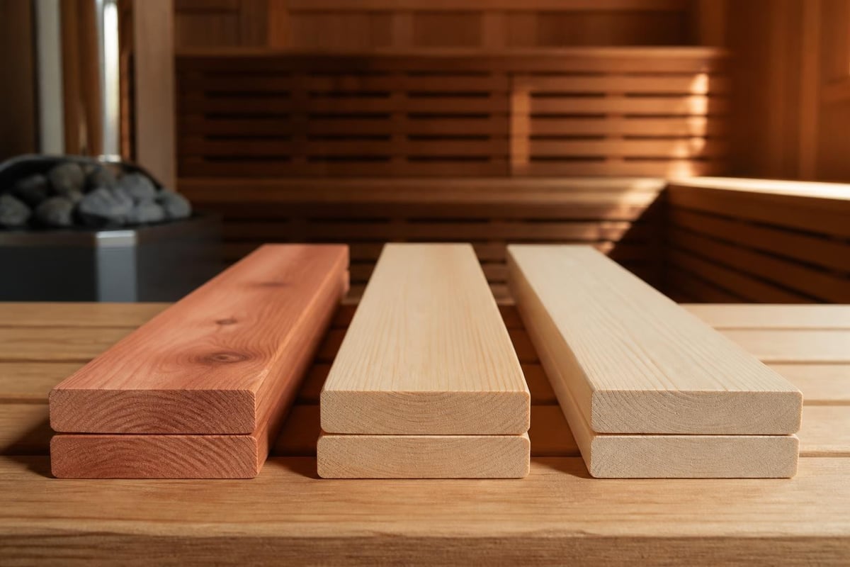 Sauna materials comparison