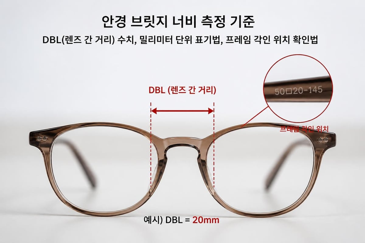 안경 브릿지 측정 방법