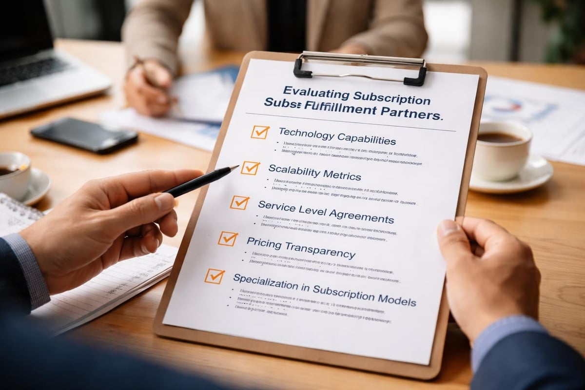 Fulfillment partner evaluation criteria