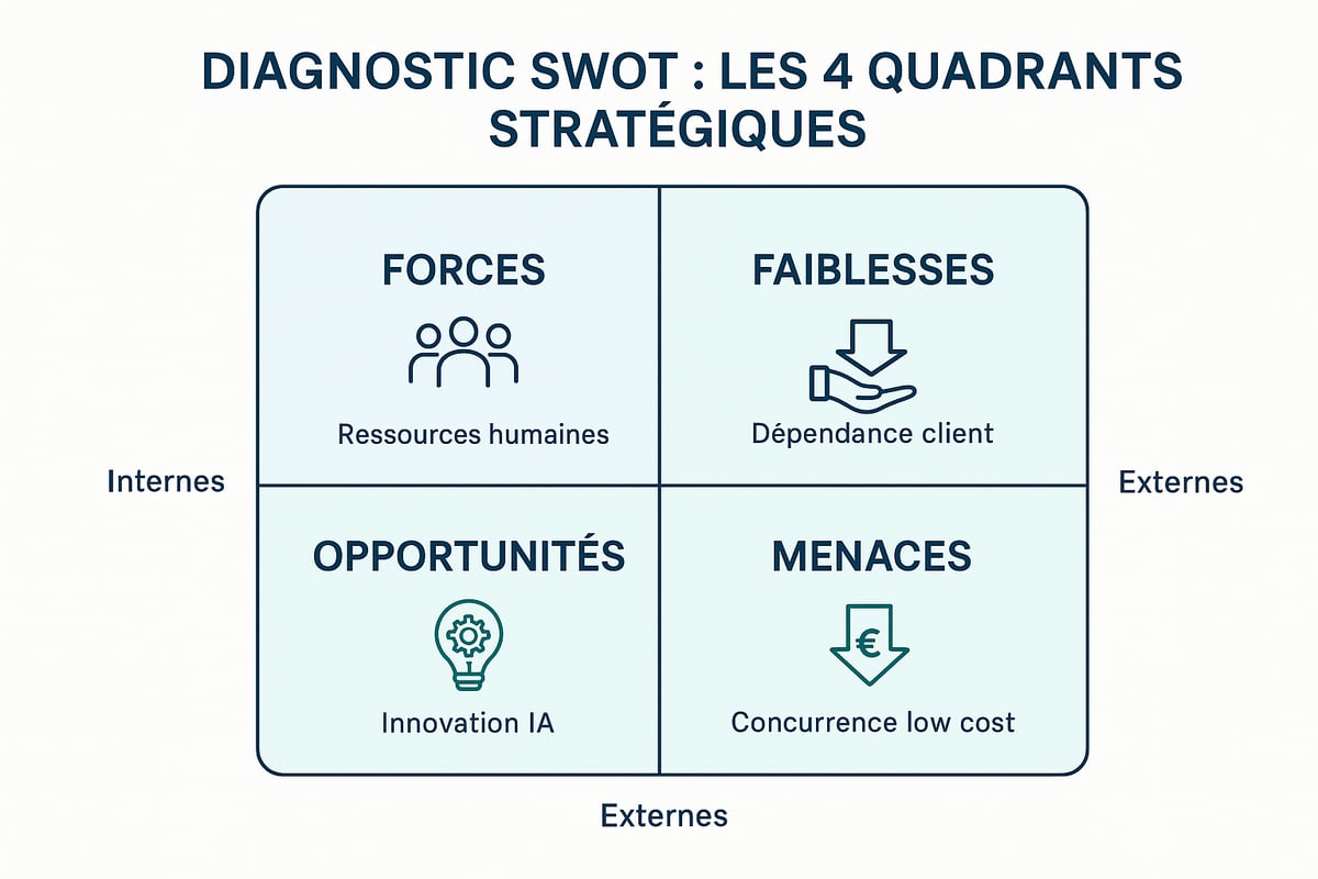 Les Axes d’Analyse SWOT : Zoom sur les 4 Quadrants Stratégiques