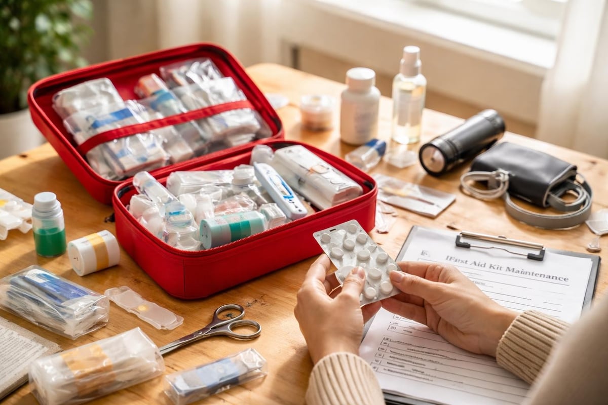 First aid kit maintenance schedule