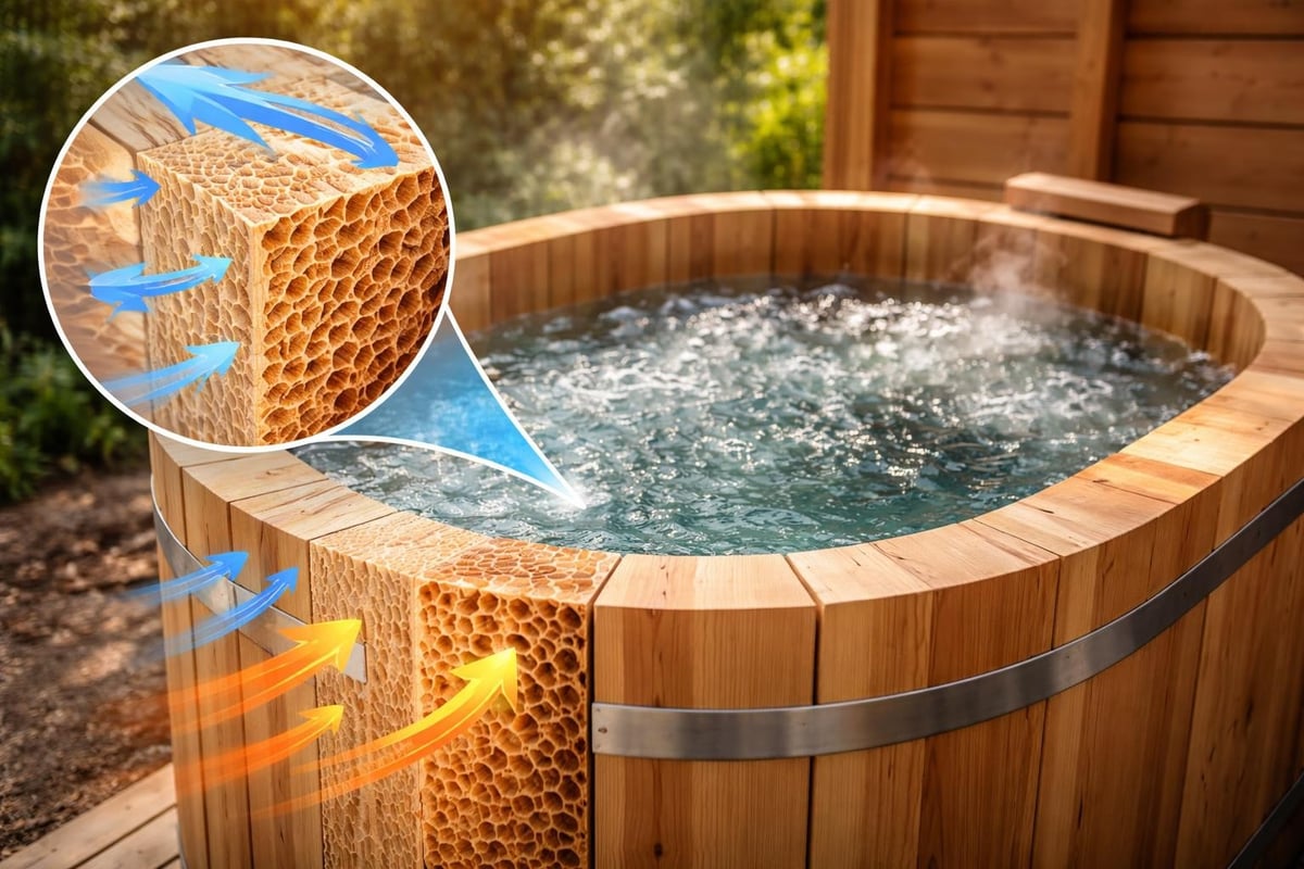 Cedar wood structure and insulation properties