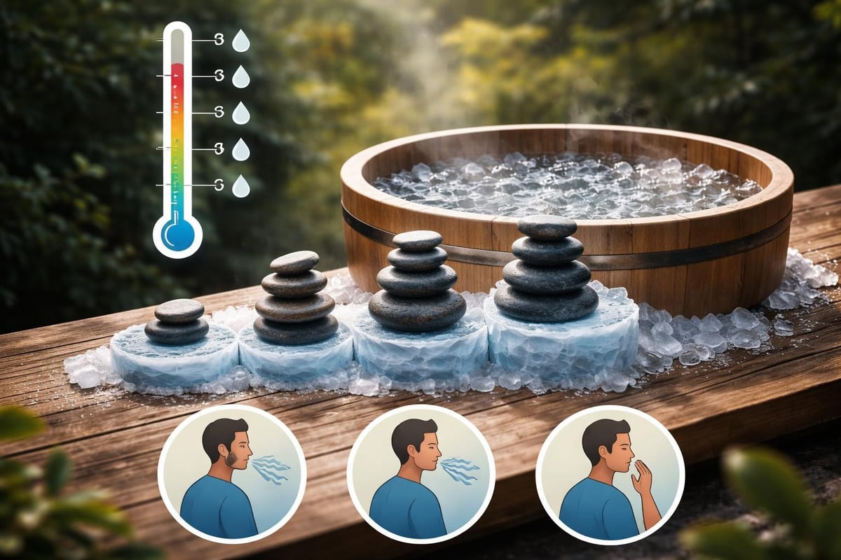 Cold plunge breathing and adaptation process