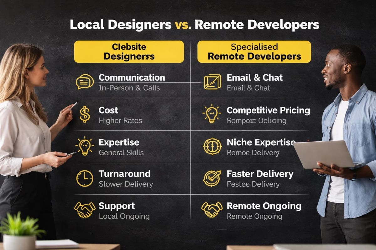Local versus remote designer comparison