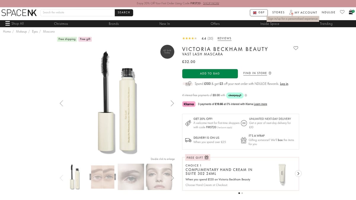 8 Best Smudge Proof Mascara Picks for Flawless Lashes 2026 - Victoria Beckham Beauty Vast Lash Mascara