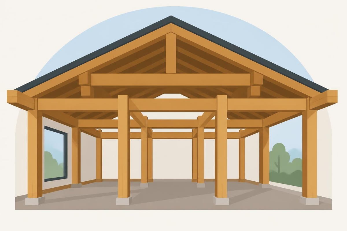 Post and beam framework layout