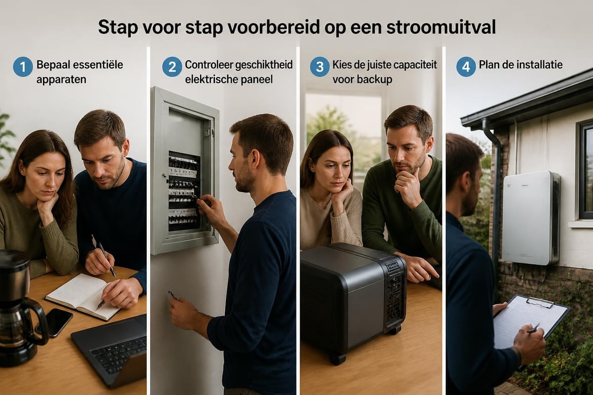 Noodstroom gezin voorbereiding