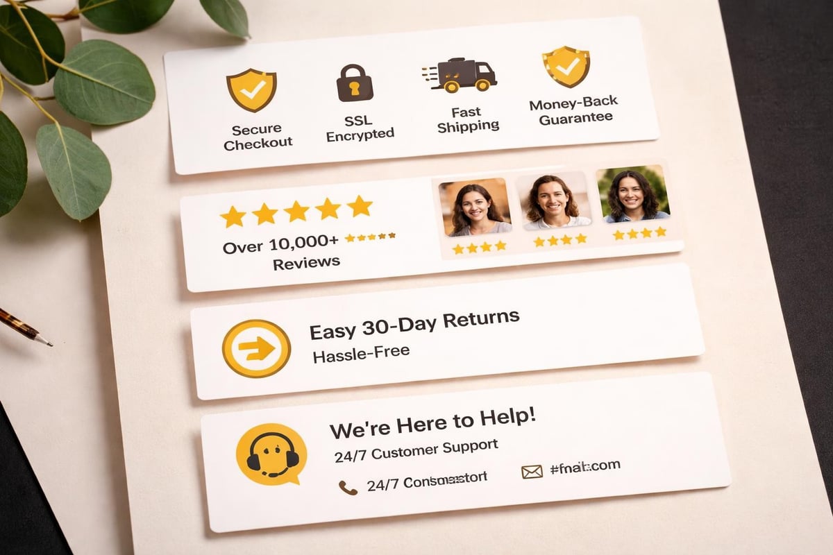 Trust signals for ecommerce