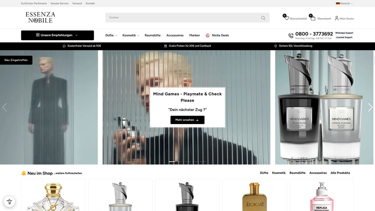 9 Unvergessliche Parfümproben Damen Highlights 2026 - Essenza Nobile Nischenduft Proben Damen