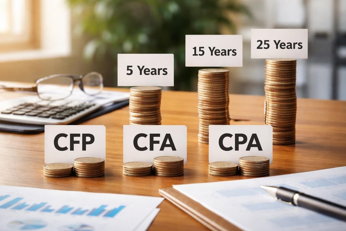 Advisor credential impact on fees