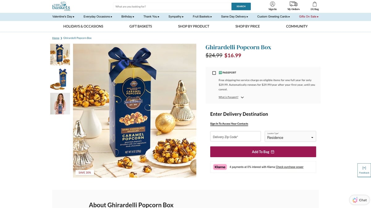7 Gift Holiday Baskets to Delight Loved Ones in 2026 - Ghirardelli Popcorn Box