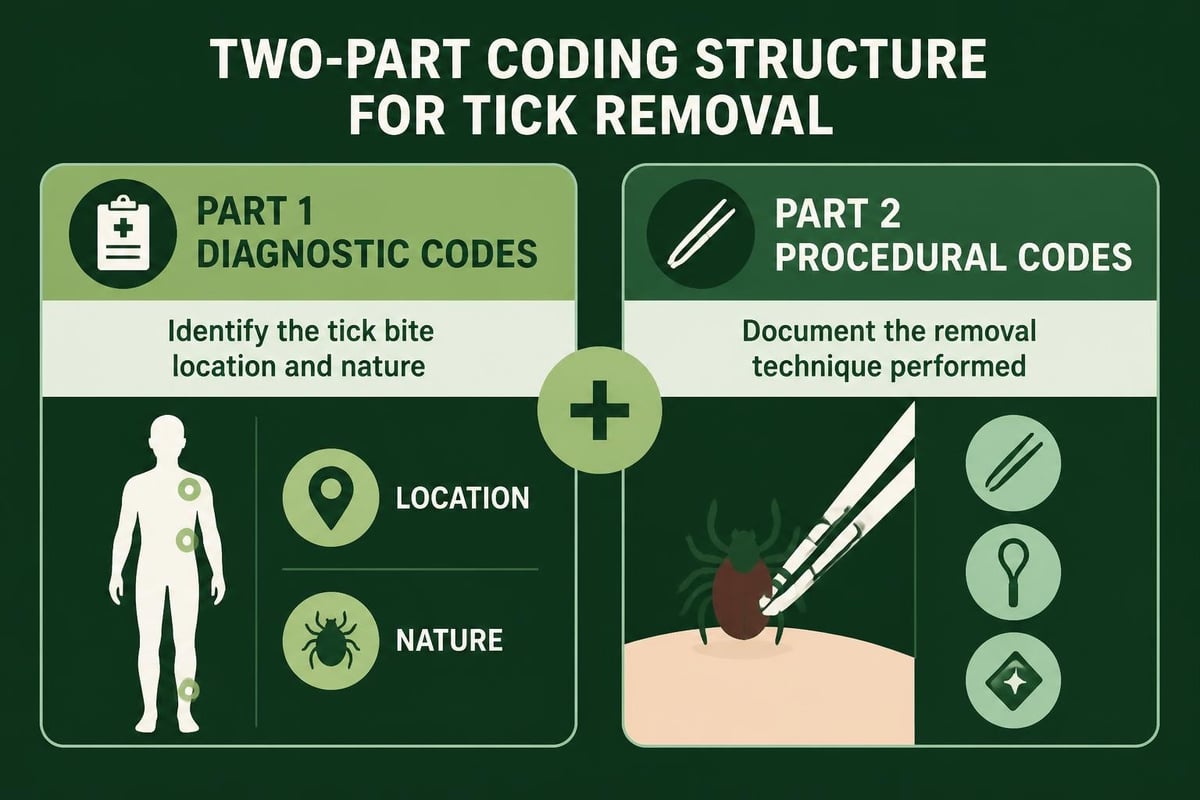 Tick removal coding components