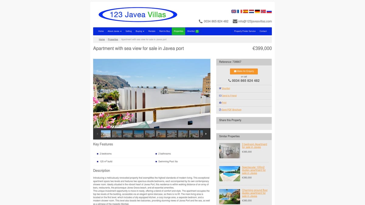 7 Stunning Javea Apartments You’ll Love in 2026 - Apartment with Sea View in Javea Port – Dual-Level Elegance