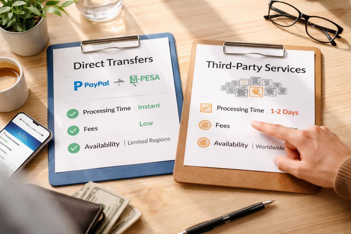 PayPal to mobile money transfer options