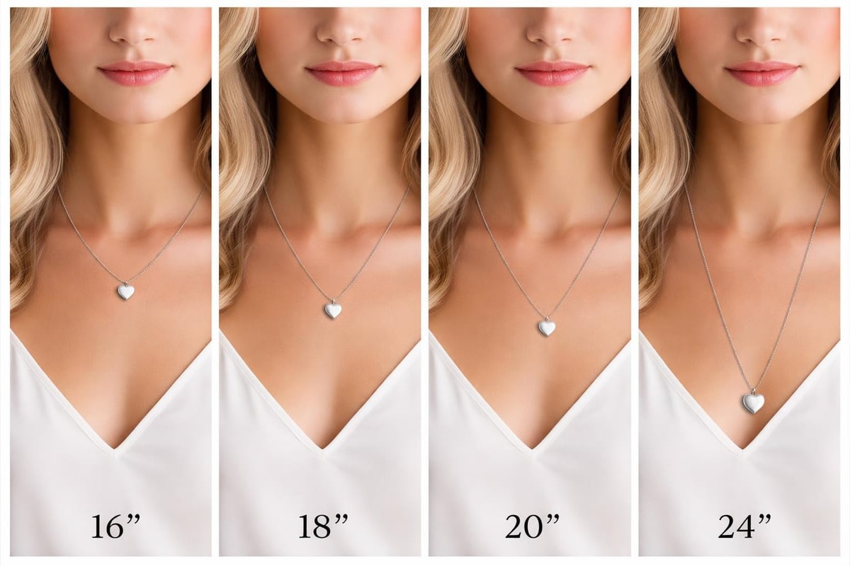 Necklace chain length guide