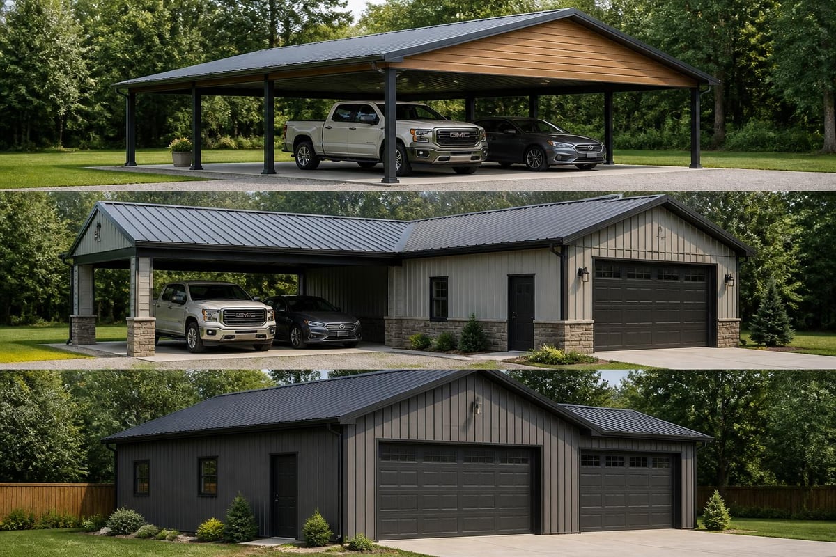 Carport garage structure comparison