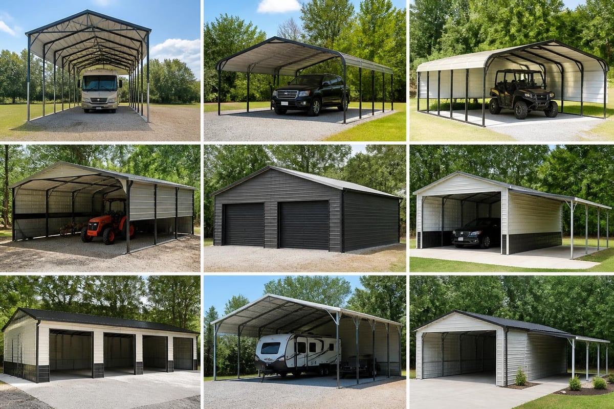 Carport garage customization features