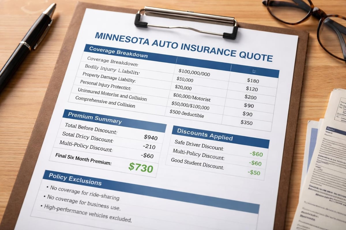 Auto insurance quote documents