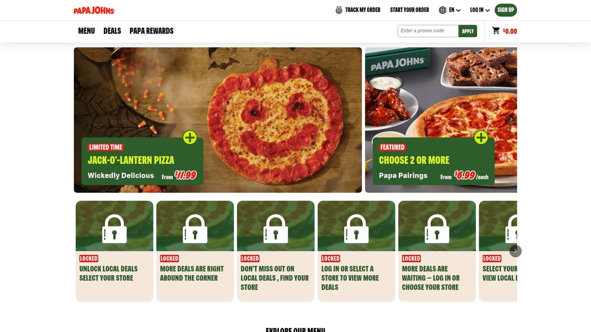 9 Best Pizza Deals Near Me to Grab in 2025 - Papa John’s Epic Stuffed Crust Pizza Deal