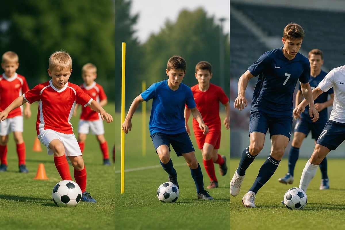 Youth soccer age progression training