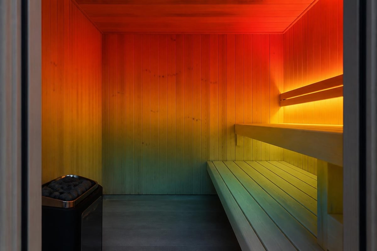 Box sauna heat distribution