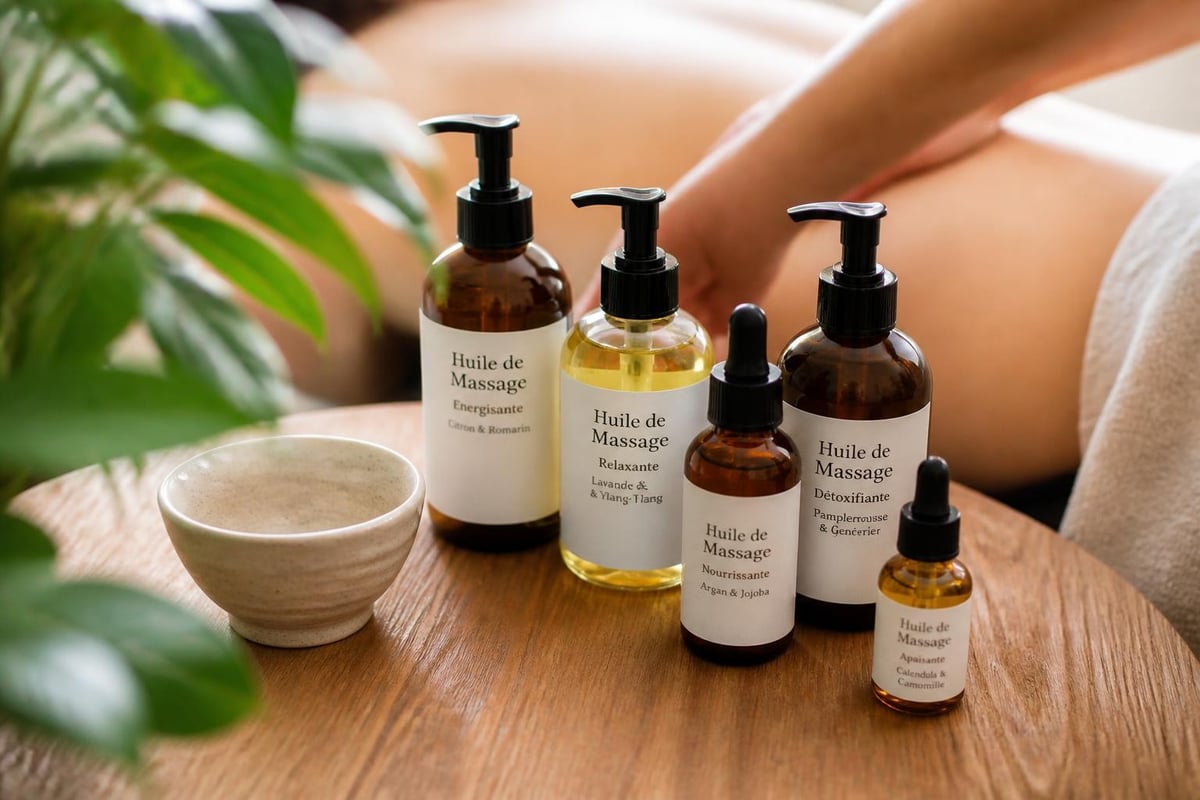 Composition huiles massage professionnelles