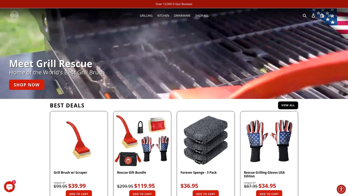 7 Best Safest Grill Cleaning Brush Picks for 2025 - Grill Rescue BBQ Grill Brush with Scraper