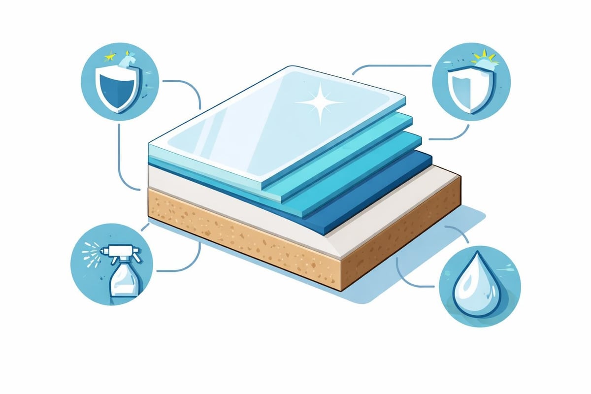 Materialaufbau Hochglanzfront