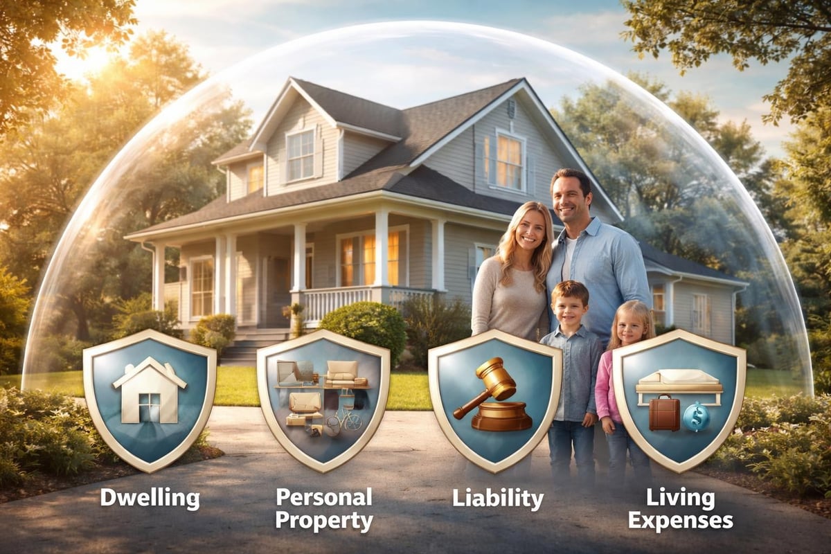 Personal house insurance coverage layers